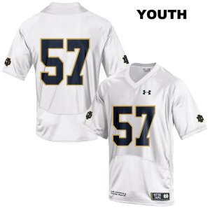 Notre Dame Fighting Irish Youth Jayson Ademilola #57 White Under Armour No Name Authentic Stitched College NCAA Football Jersey NLA8699JA